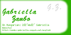 gabriella zambo business card